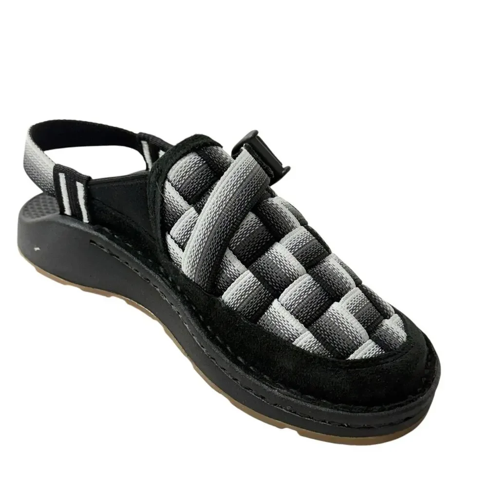Chaco Canyon Woven Clog Fade B W women's Black plaid Size /6